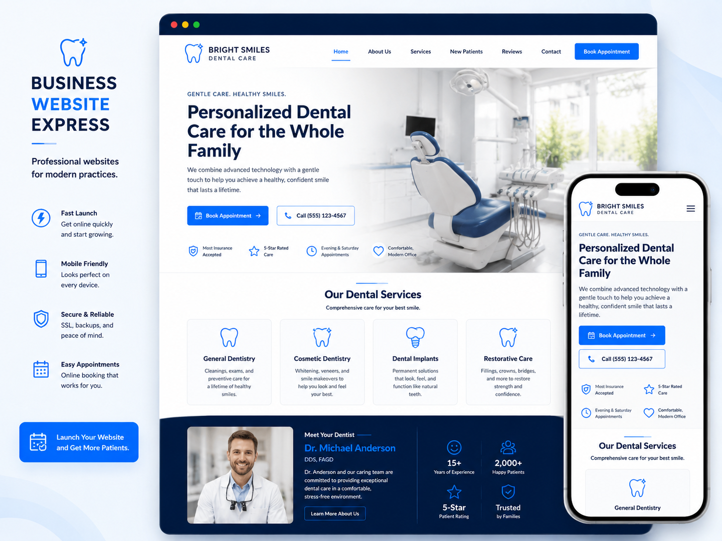 Dental / Medical website example