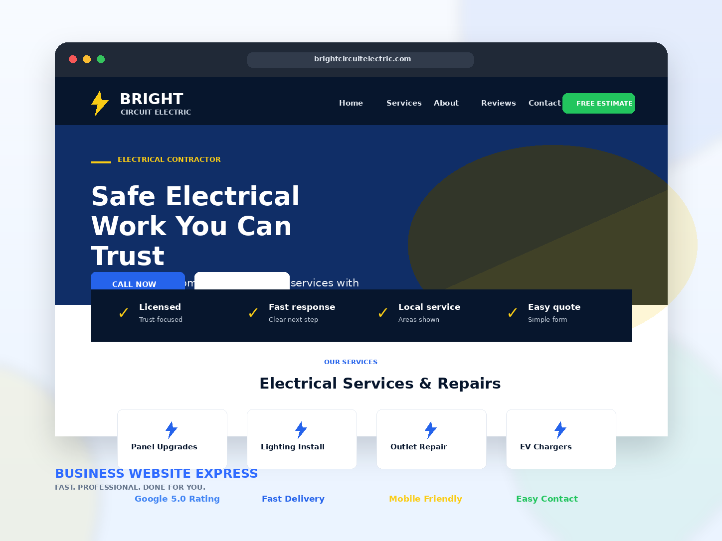 Electrical website example