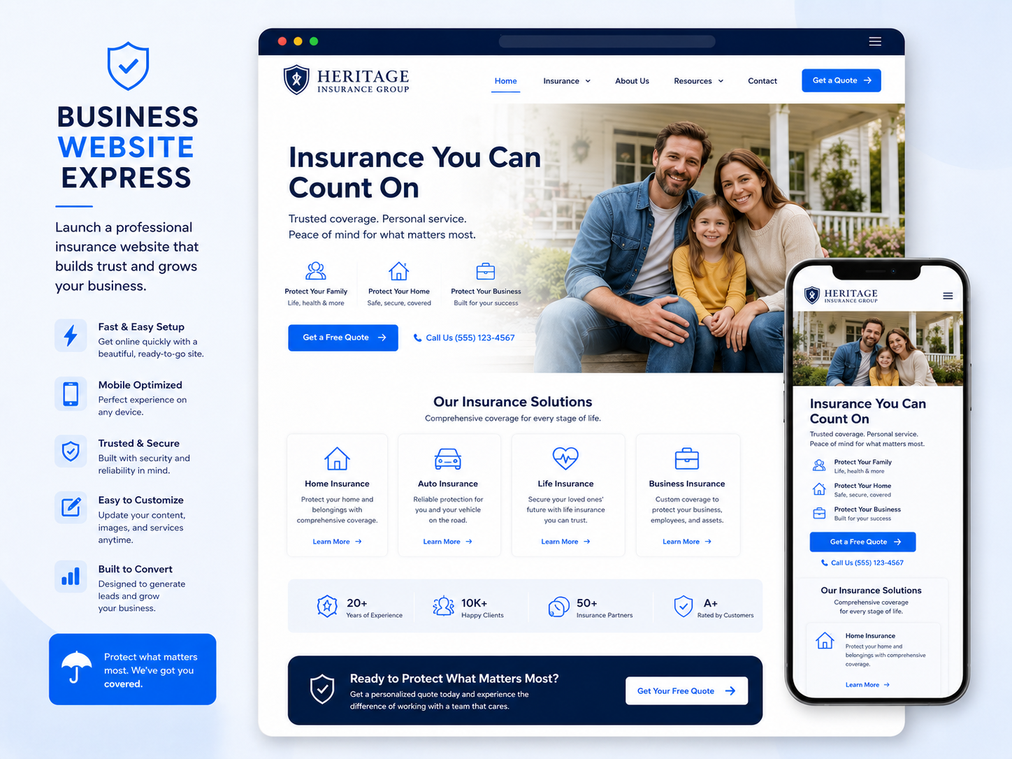 Insurance website example