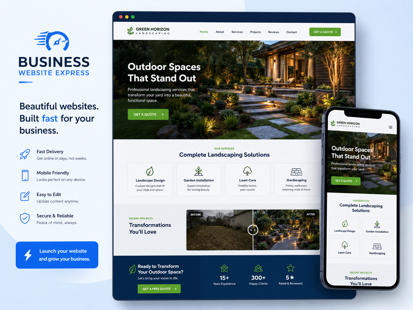 Landscaping website example
